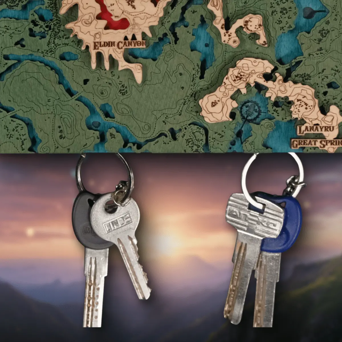 THE HYRULE 3D WOOD KEY HOLDER ZeWood Inc.