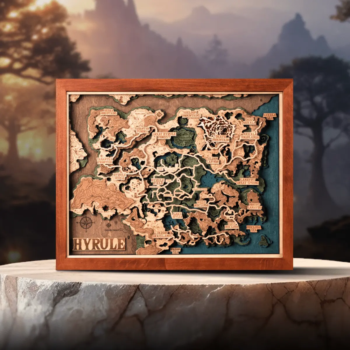 THE HYRULE 3D WOOD MAP 2.0 ZeWood Inc.