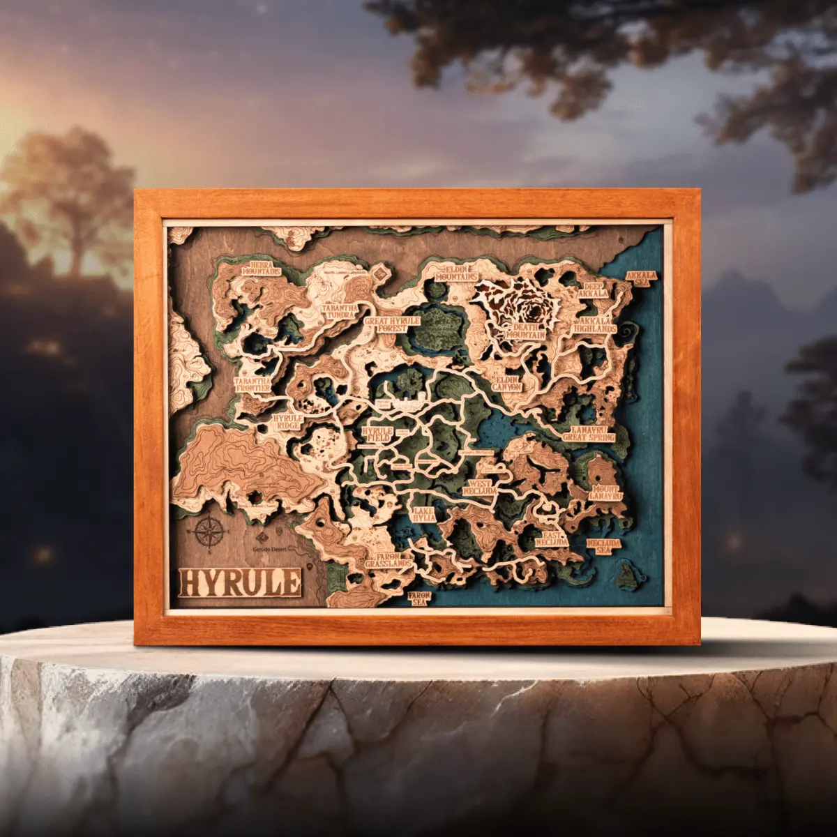 THE HYRULE 3D WOOD MAP 2.0 ZeWood Inc.