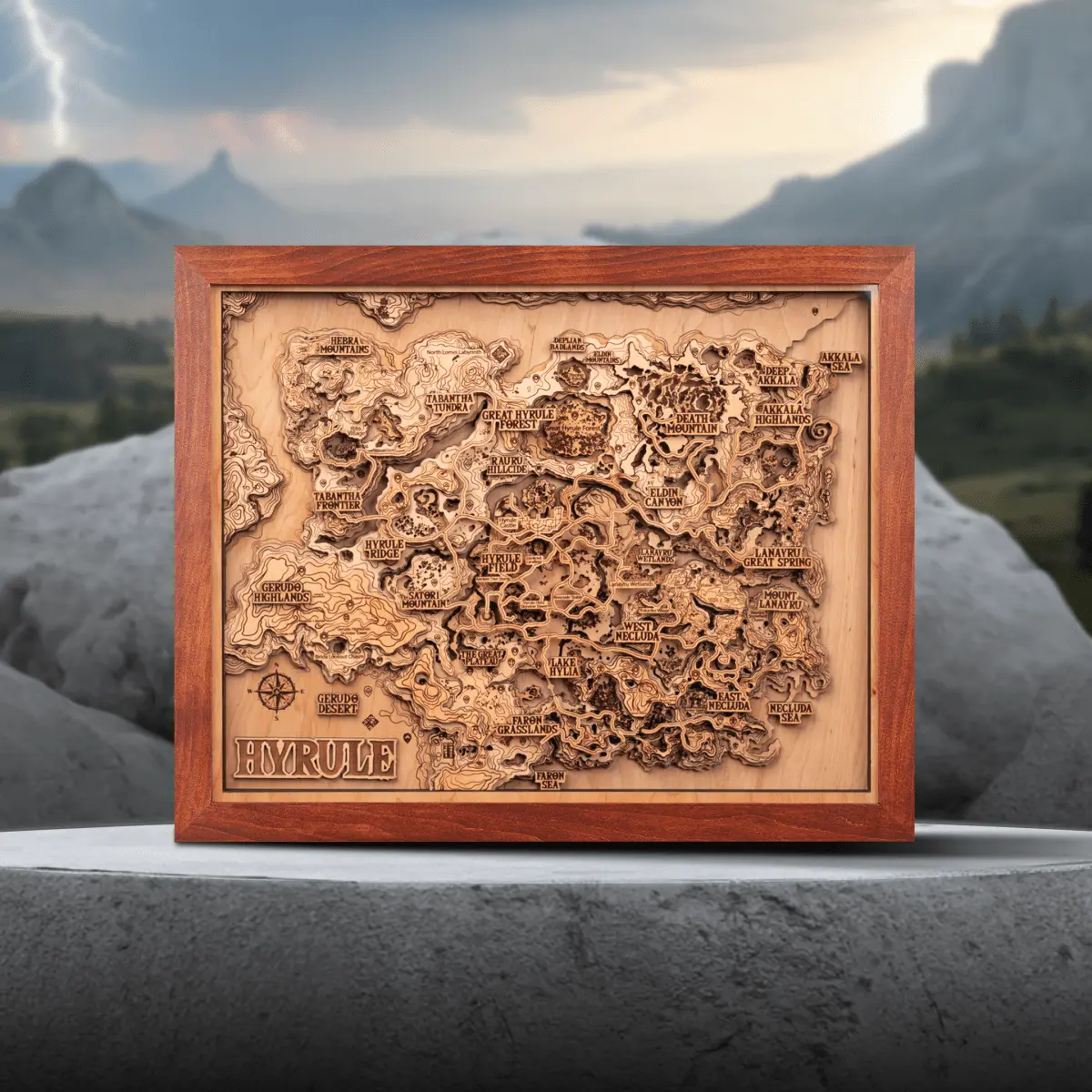 THE HYRULE 3D WOOD MAP 2.0 ZeWood Inc.