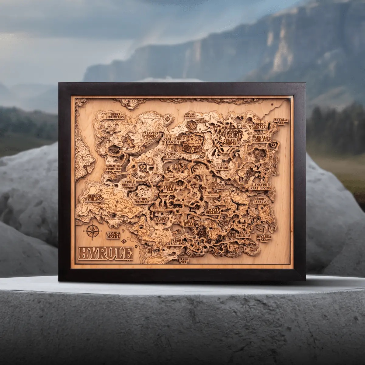 THE HYRULE 3D WOOD MAP 2.0 ZeWood Inc.
