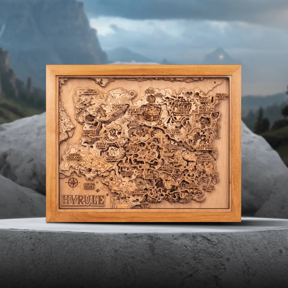 THE HYRULE 3D WOOD MAP 2.0 ZeWood Inc.