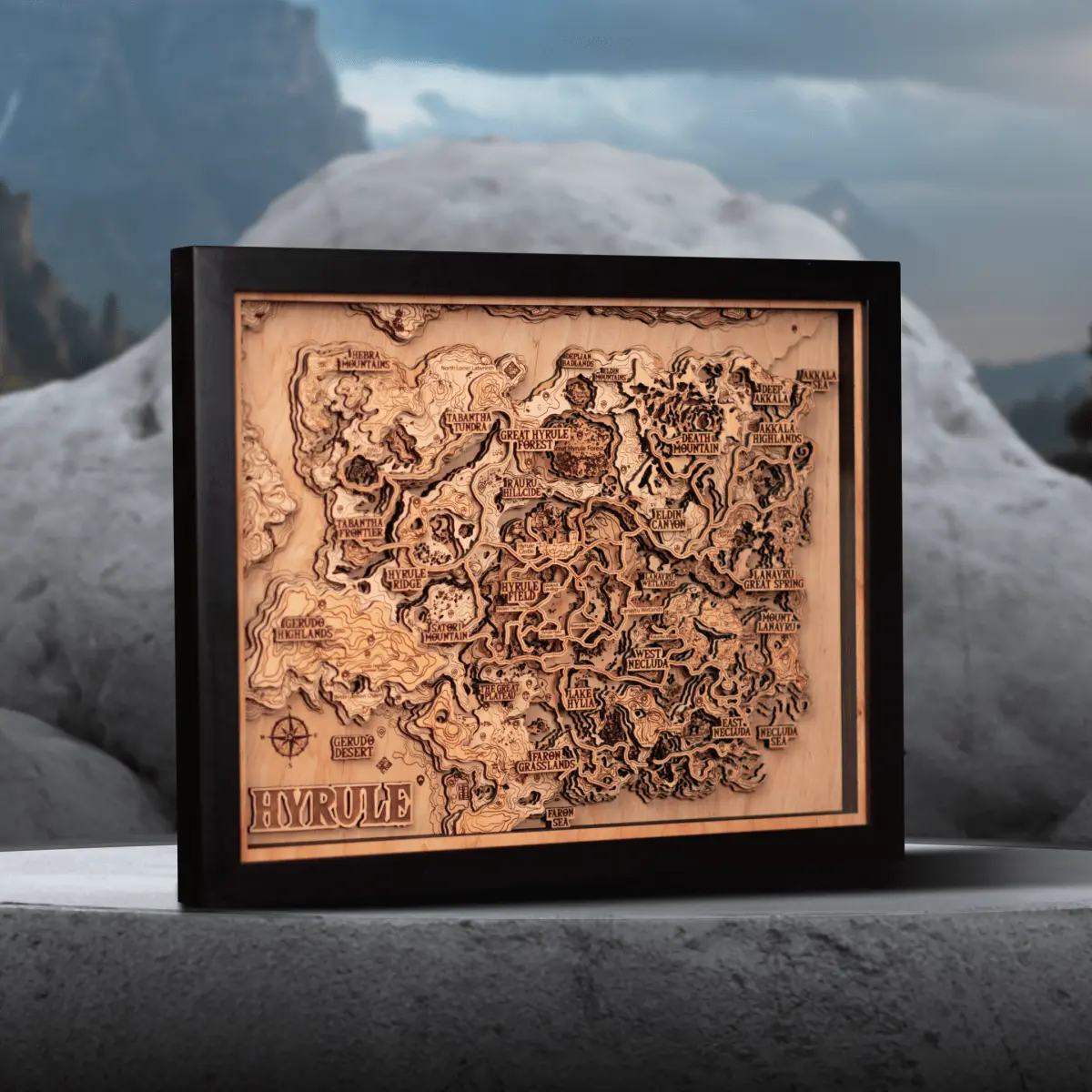 THE HYRULE 3D WOOD MAP 2.0 ZeWood Inc.