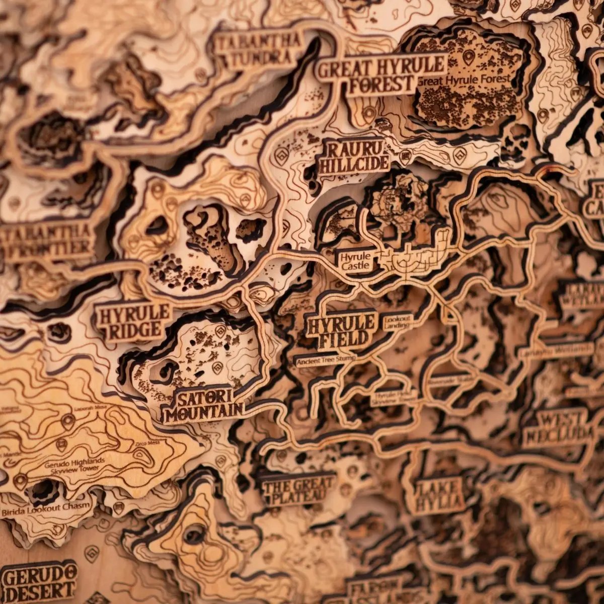 THE HYRULE 3D WOOD MAP 2.0 ZeWood Inc.