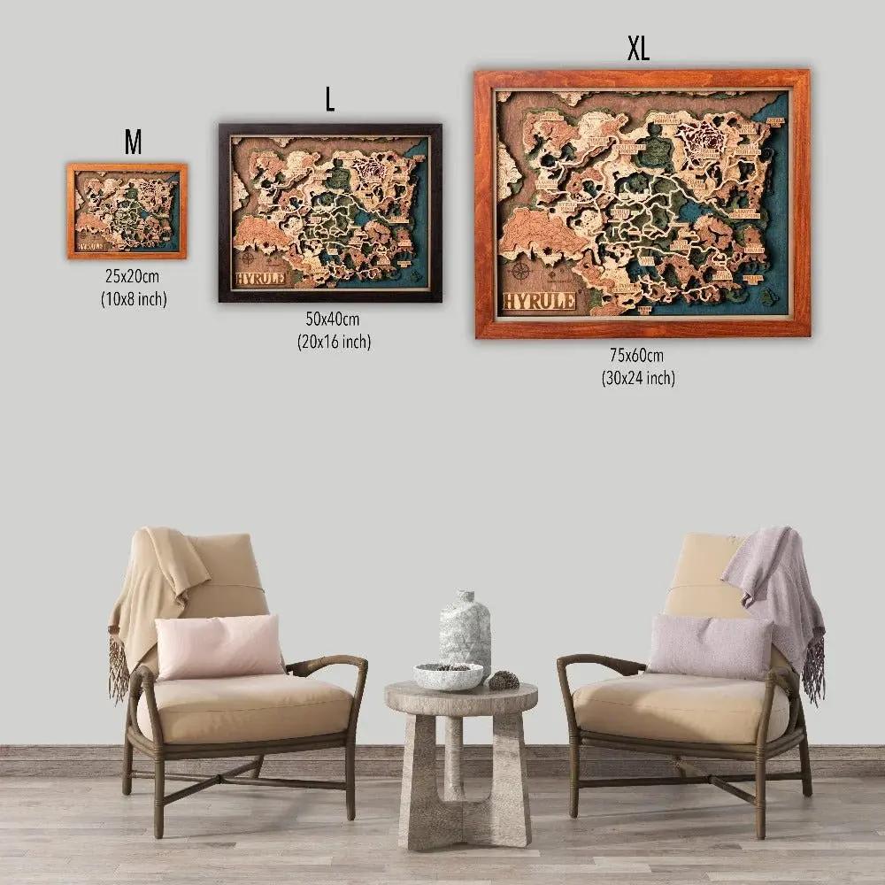 THE HYRULE 3D WOOD MAP 2.0 ZeWood Inc.