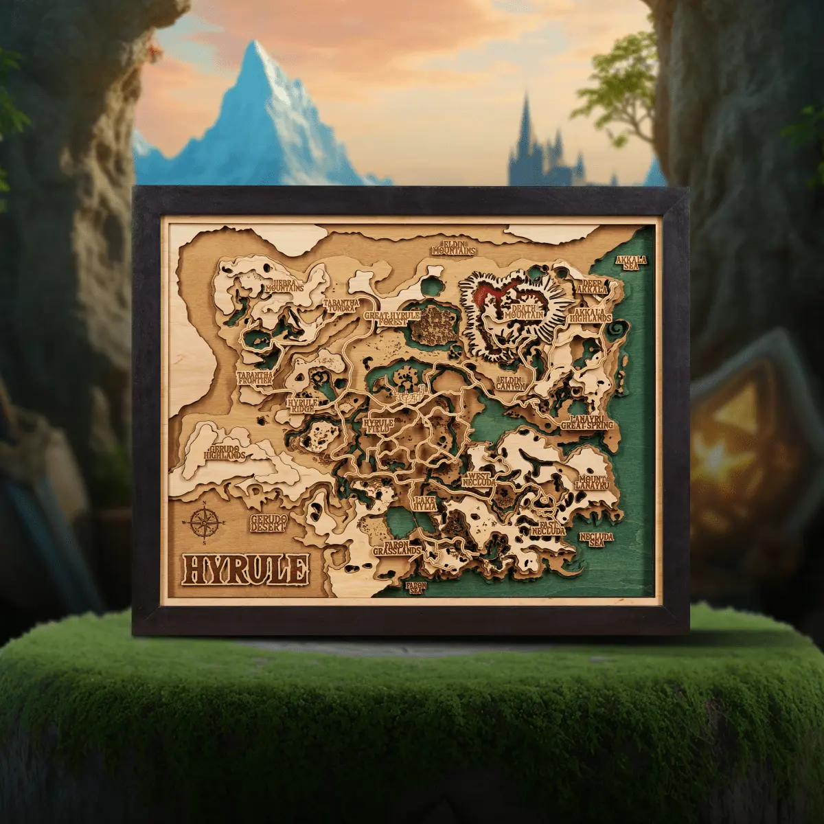 THE HYRULE 3D WOOD MAP ZeWood Inc.