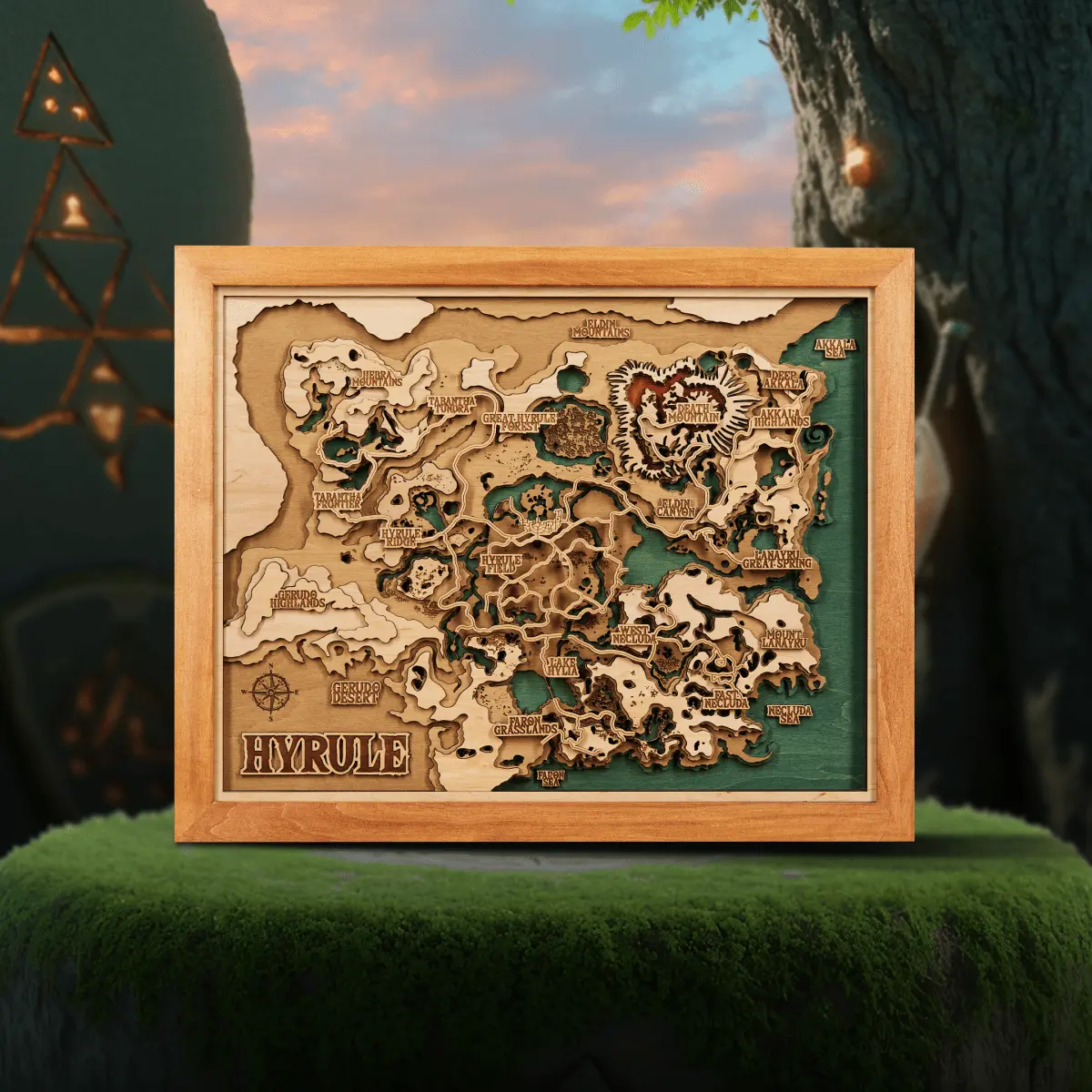 THE HYRULE 3D WOOD MAP ZeWood Inc.