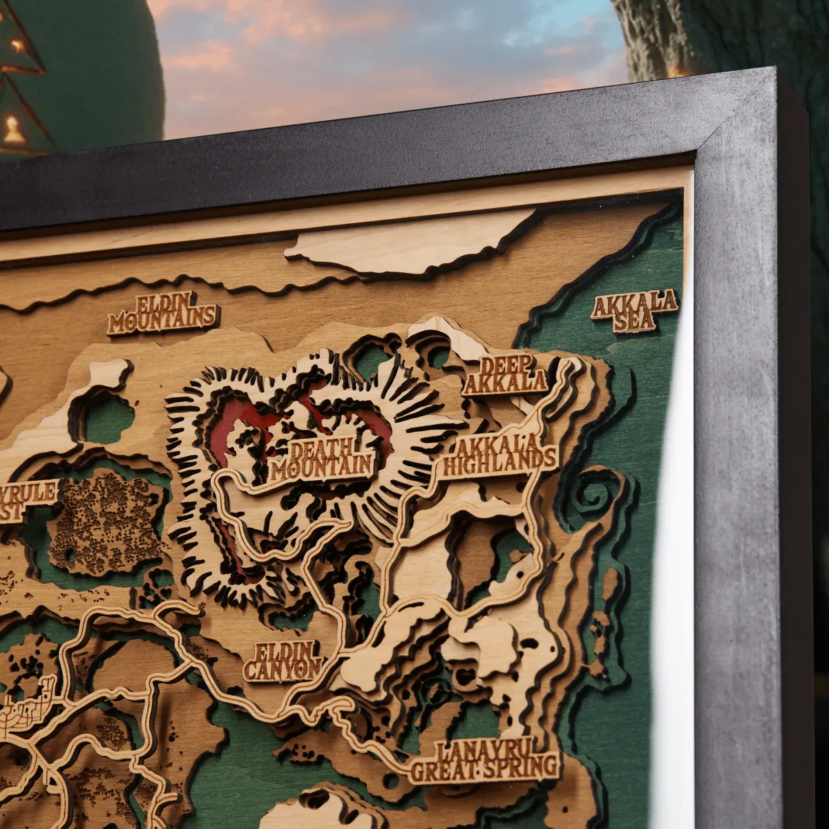 THE HYRULE 3D WOOD MAP ZeWood Inc.