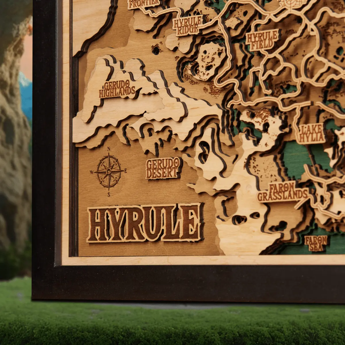 THE HYRULE 3D WOOD MAP ZeWood Inc.