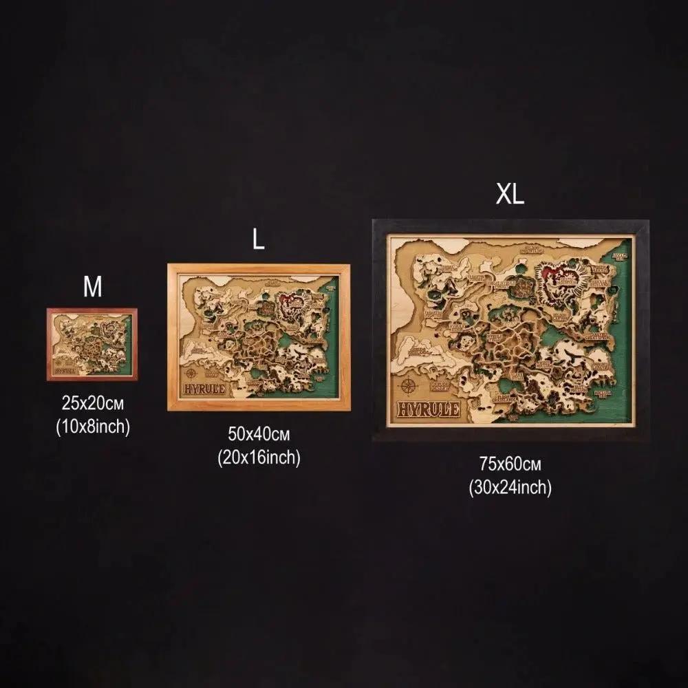 THE HYRULE 3D WOOD MAP ZeWood Inc.