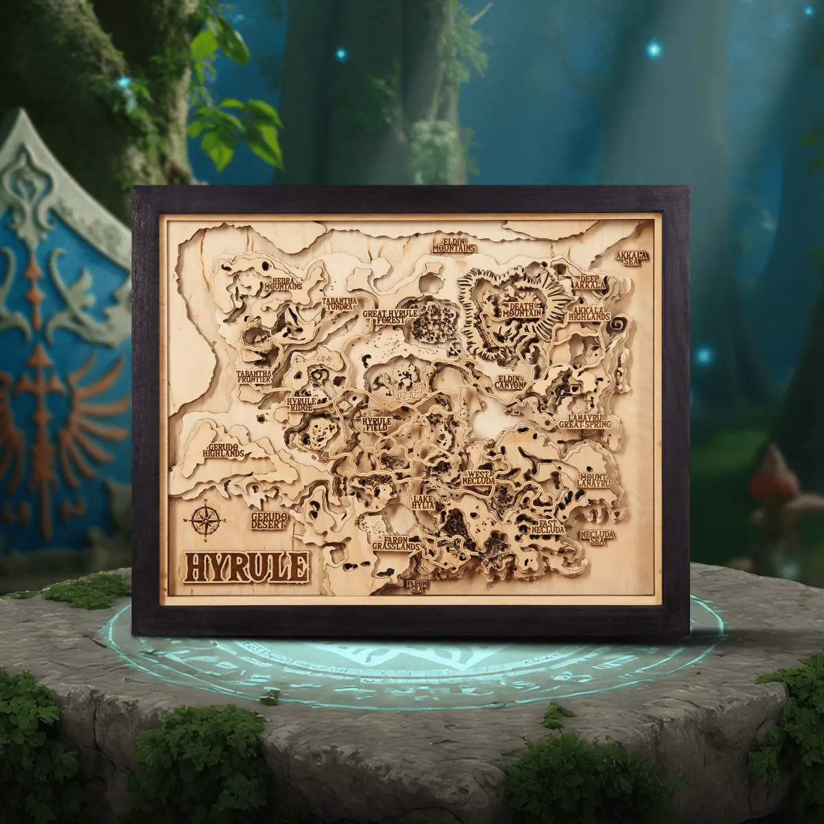 THE HYRULE 3D WOOD MAP ZeWood Inc.