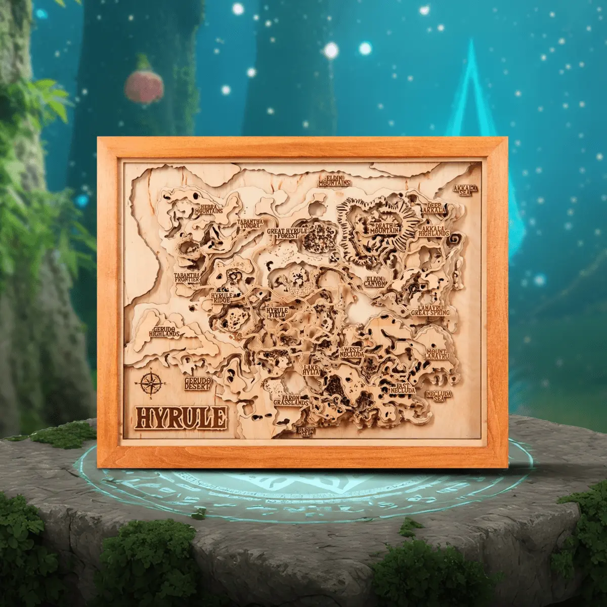 THE HYRULE 3D WOOD MAP ZeWood Inc.