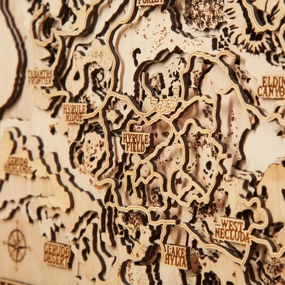 THE HYRULE 3D WOOD MAP ZeWood Inc.