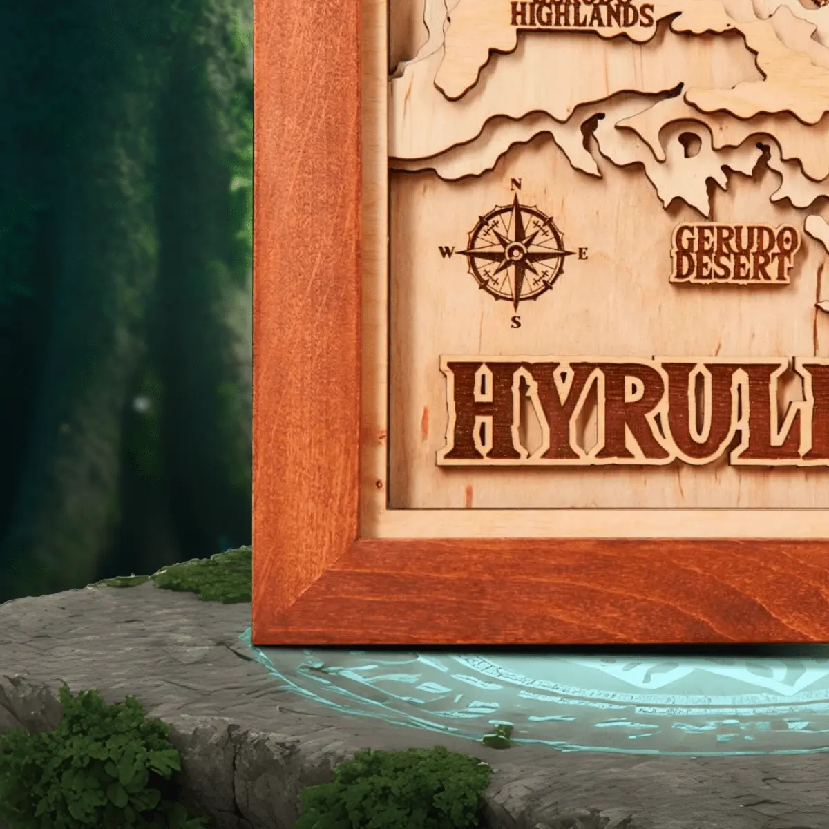 THE HYRULE 3D WOOD MAP ZeWood Inc.