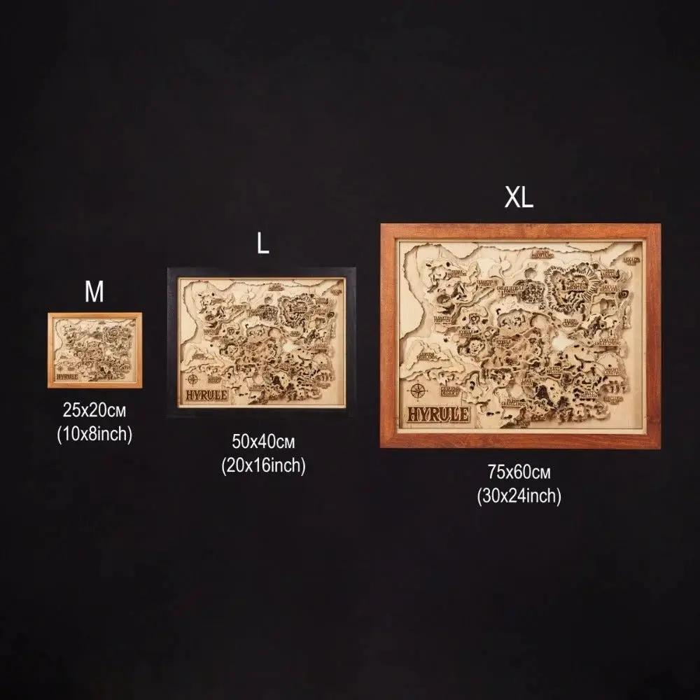 THE HYRULE 3D WOOD MAP ZeWood Inc.