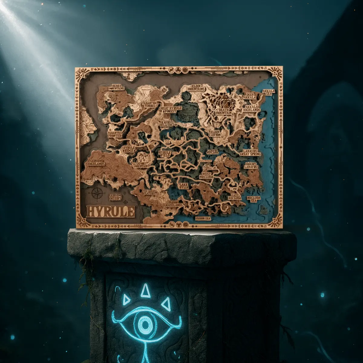 THE HYRULE 3D WOOD POSTER ZeWood Inc.