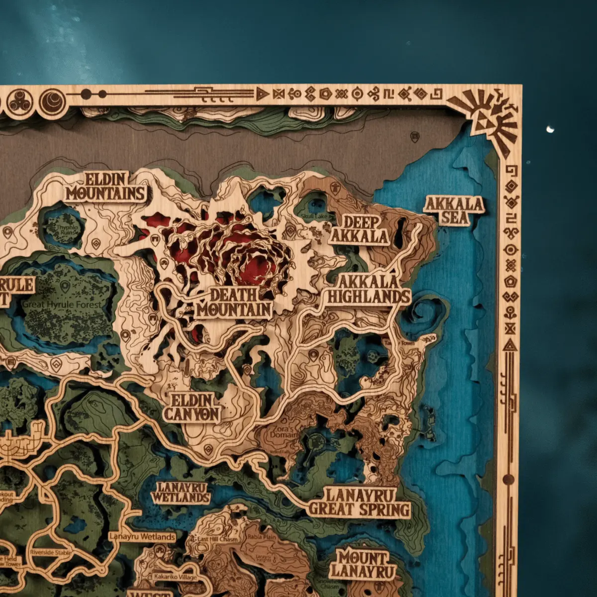 THE HYRULE 3D WOOD POSTER ZeWood Inc.