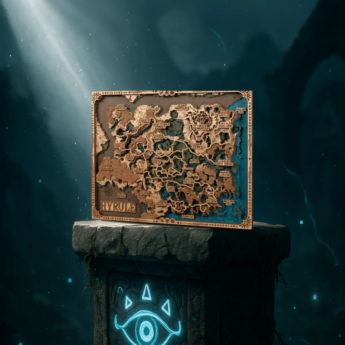 THE HYRULE 3D WOOD POSTER ZeWood Inc.