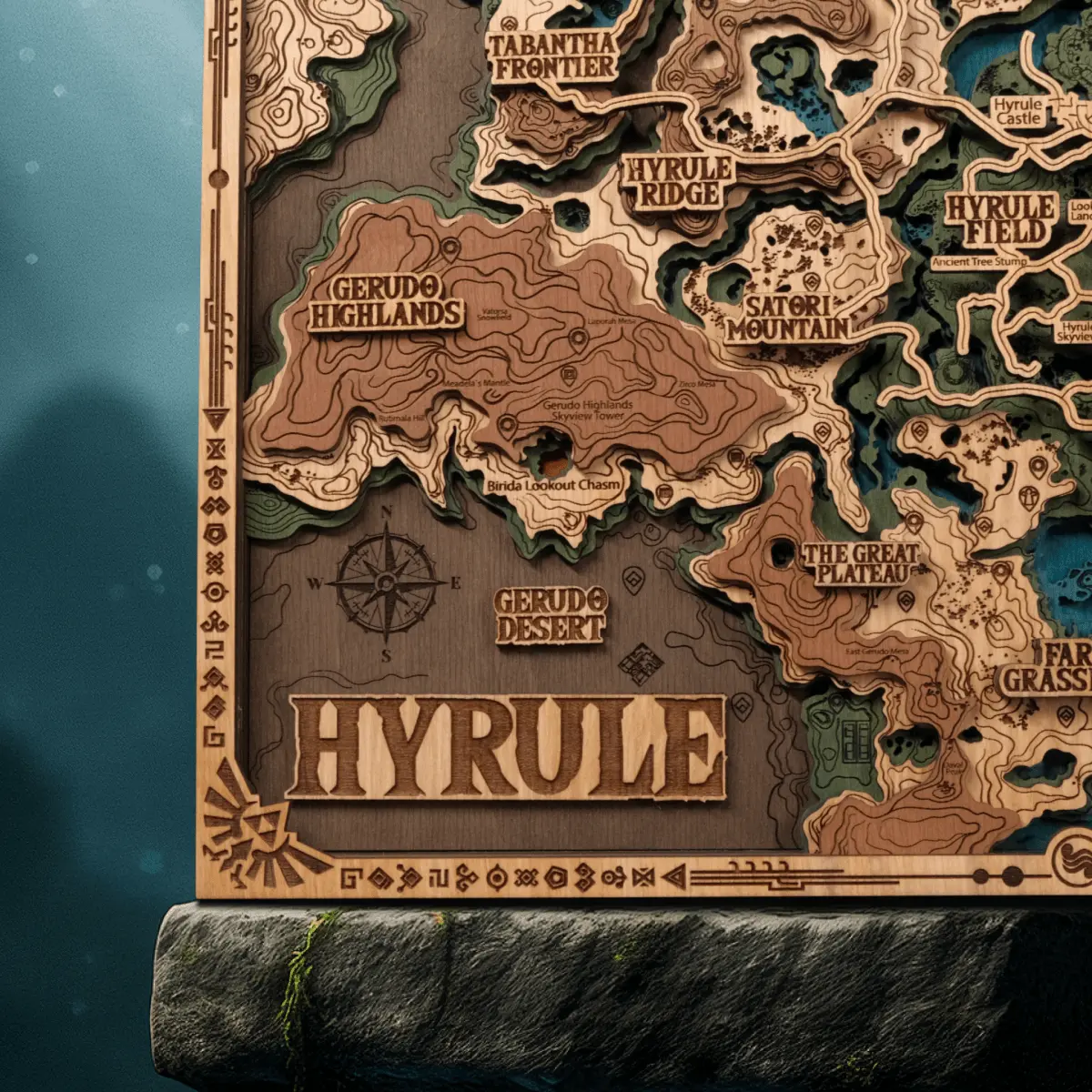 THE HYRULE 3D WOOD POSTER ZeWood Inc.