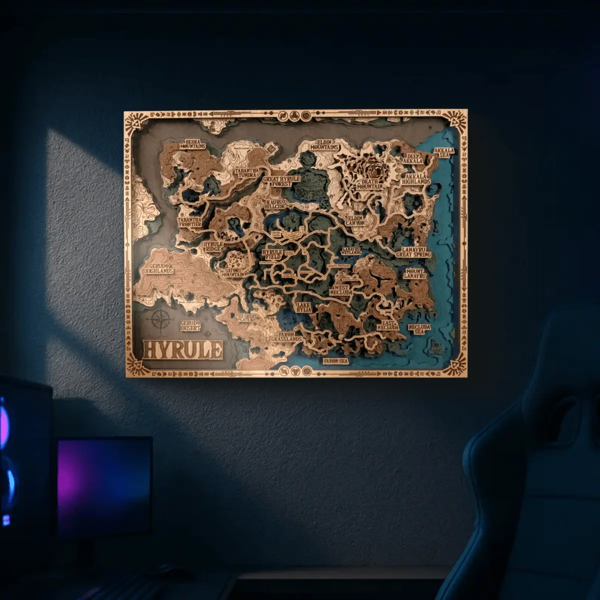 THE HYRULE 3D WOOD POSTER ZeWood Inc.