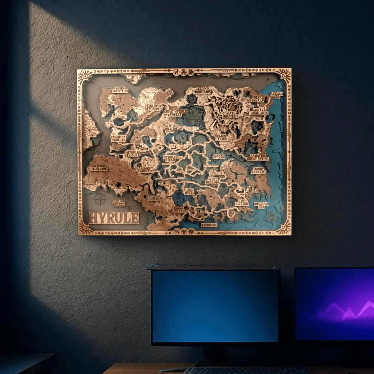 THE HYRULE 3D WOOD POSTER ZeWood Inc.