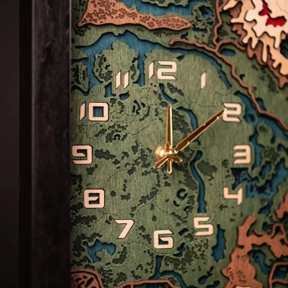 THE HYRULE 3D WOOD WALL CLOCK ZeWood Inc.