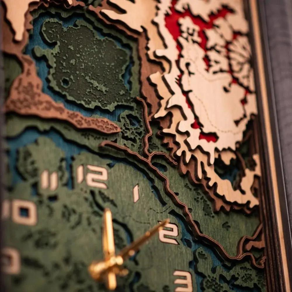 THE HYRULE 3D WOOD WALL CLOCK ZeWood Inc.