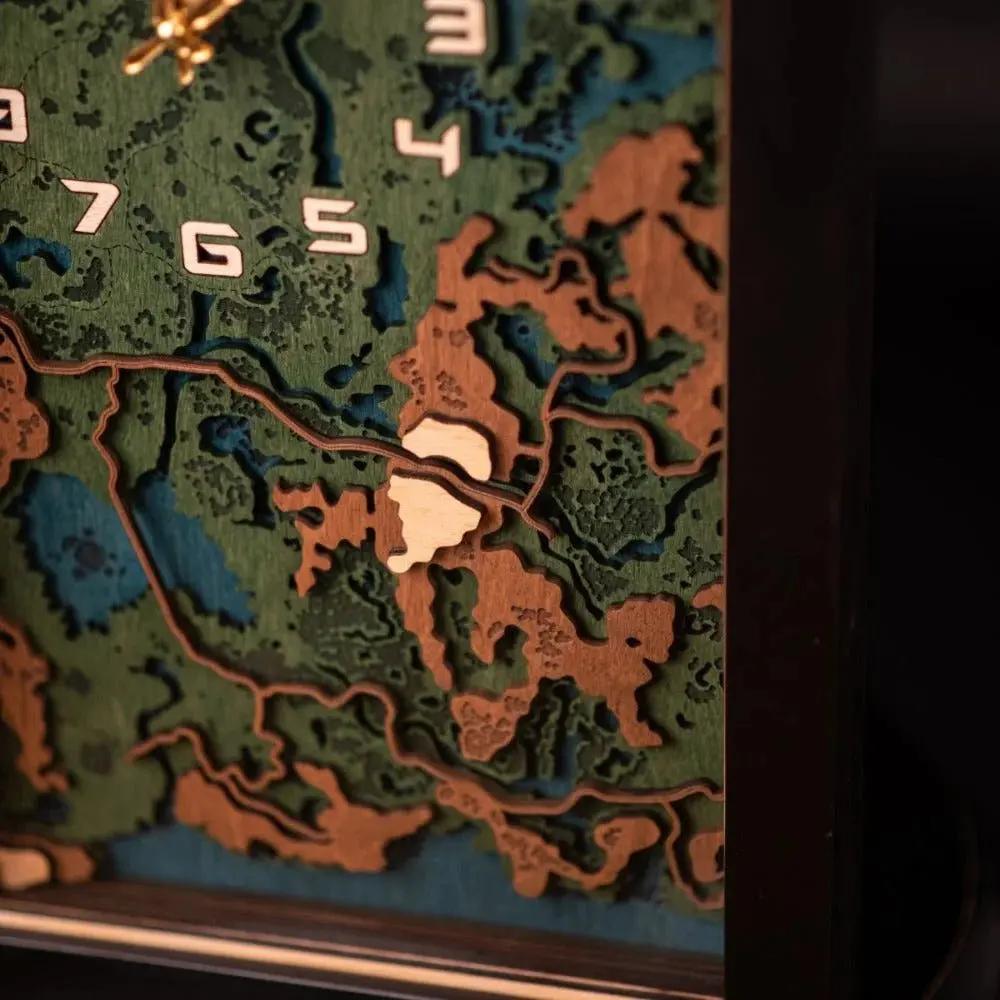 THE HYRULE 3D WOOD WALL CLOCK ZeWood Inc.