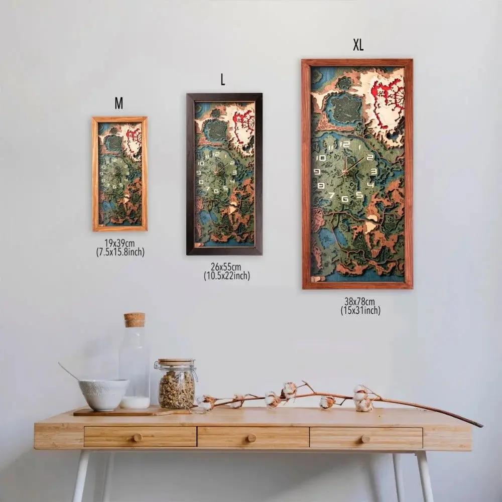 THE HYRULE 3D WOOD WALL CLOCK ZeWood Inc.