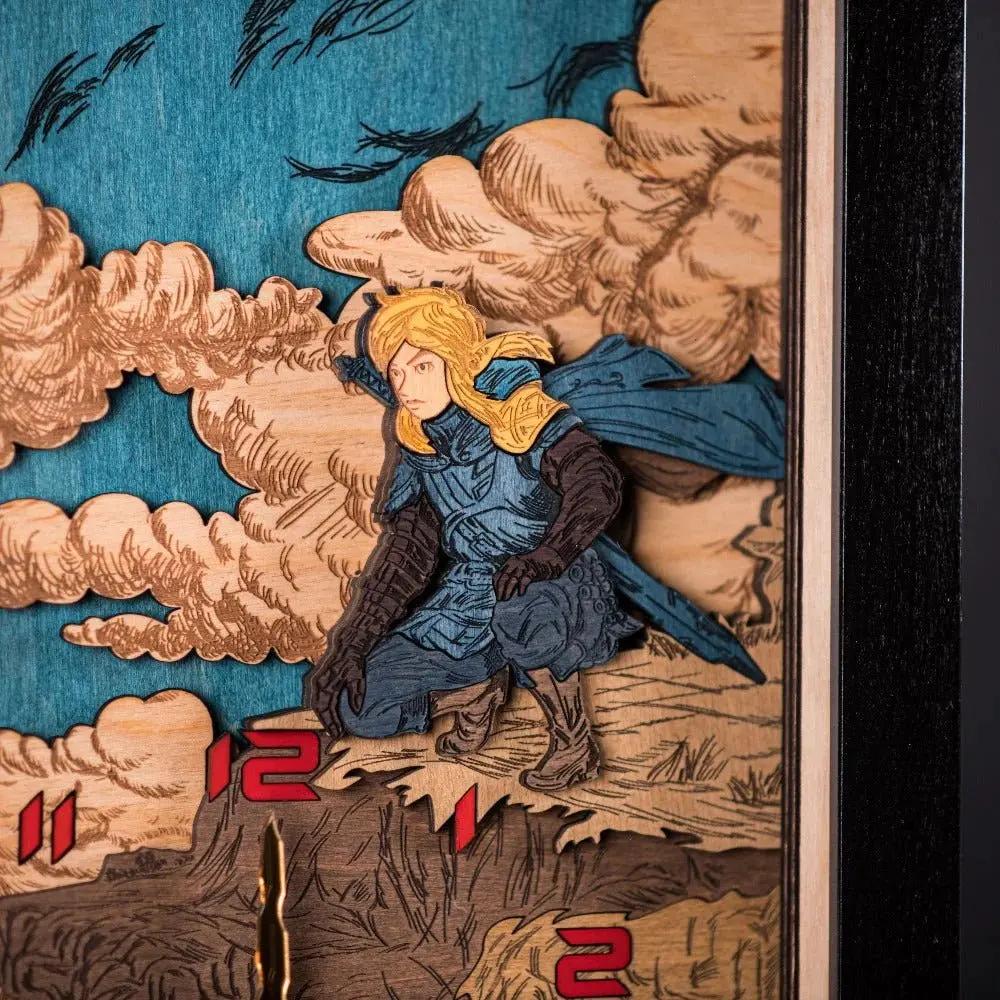 THE HYRULE 3D WOOD WALL CLOCK. LINK EDITION ZeWood Inc.