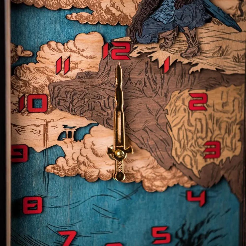 THE HYRULE 3D WOOD WALL CLOCK. LINK EDITION ZeWood Inc.