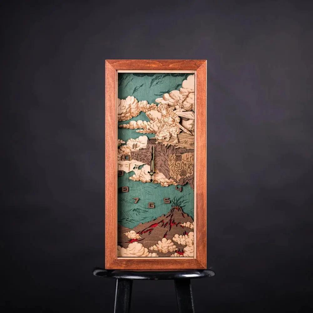 THE HYRULE 3D WOOD WALL CLOCK. LINK EDITION ZeWood Inc.