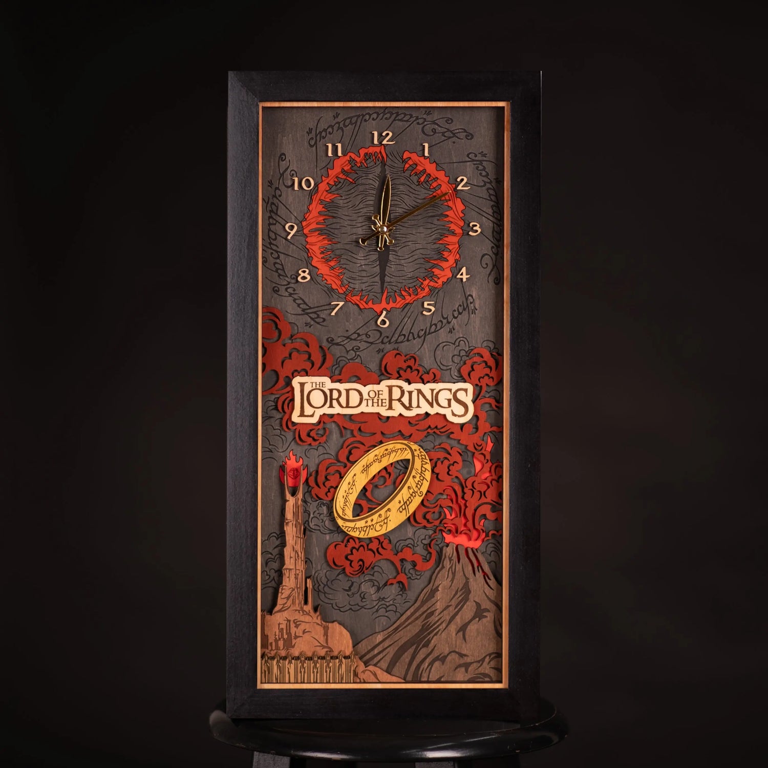 THE LORD OF THE RINGS 3D WALL CLOCK ZeWood Inc.