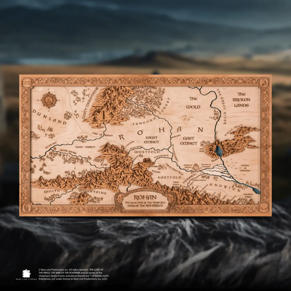 THE WAR OF THE ROHIRRIM ROHAN 3D WOOD MAP ZeWood Inc.