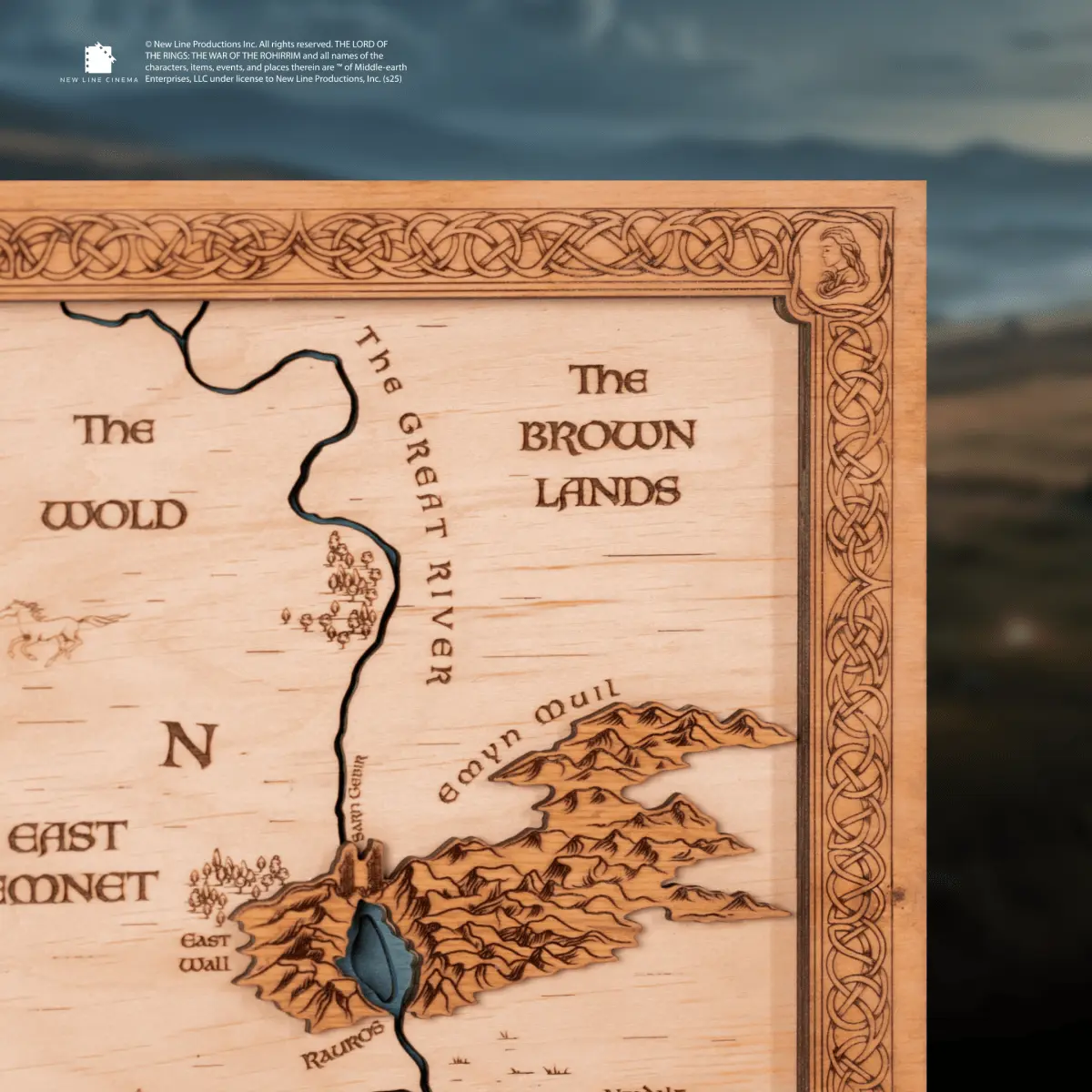 THE WAR OF THE ROHIRRIM ROHAN 3D WOOD MAP ZeWood Inc.