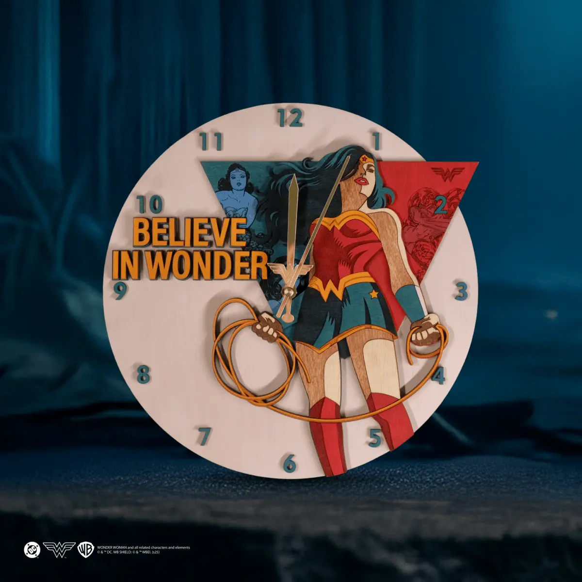 WONDER WOMAN™ 3D WALL CLOCK ZeWood Inc.