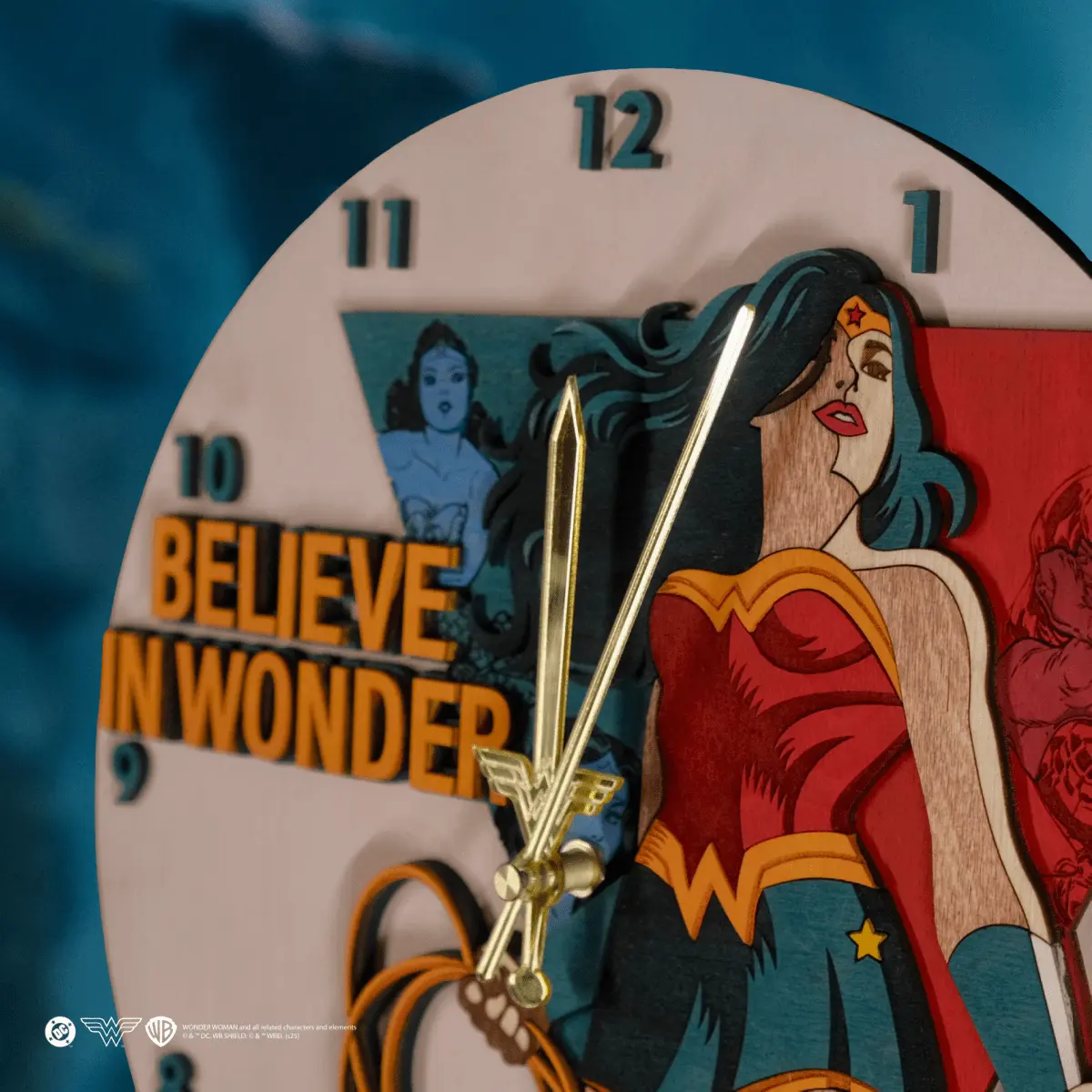 WONDER WOMAN™ 3D WALL CLOCK ZeWood Inc.