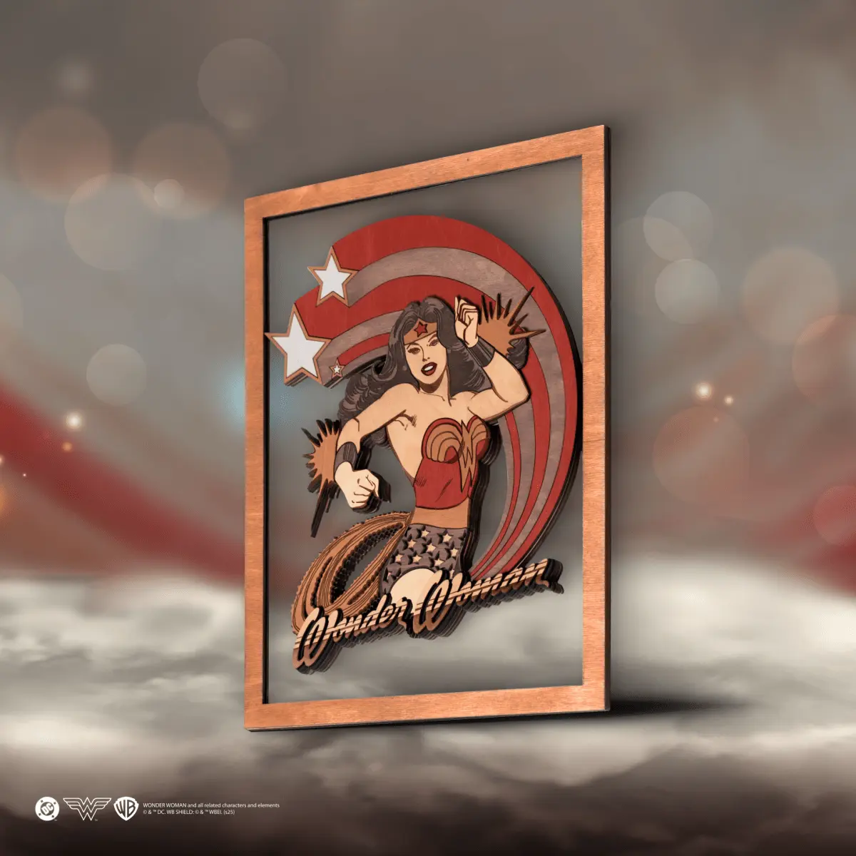 WONDER WOMAN™ 3D WOOD POSTER ZeWood Inc.